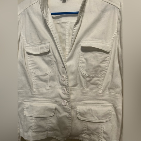 Ninety White Button-Up Coat - Picture 3 of 7
